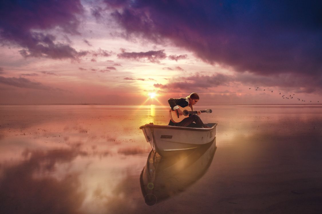 Boating, Calm, Horizon, Sea, Reflection. Wallpaper in 5184x3456 Resolution