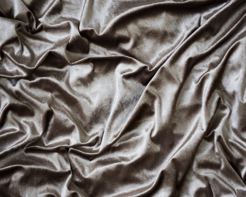 Image gray textile on brown wooden table