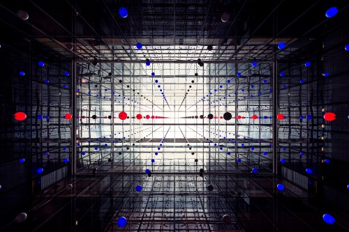 Image white and red light fixture