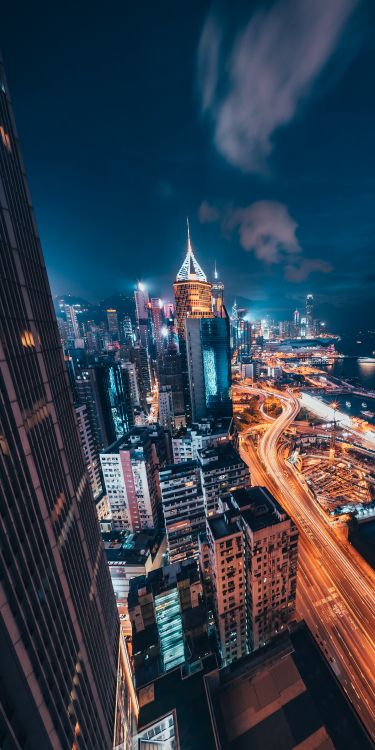 Wolkenkratzer, Architektur, Gebäude, Cloud, Licht. Wallpaper in 3315x6630 Resolution