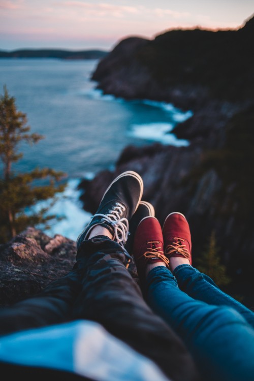 Image unsplash couple, water, shoe, People in nature, blue