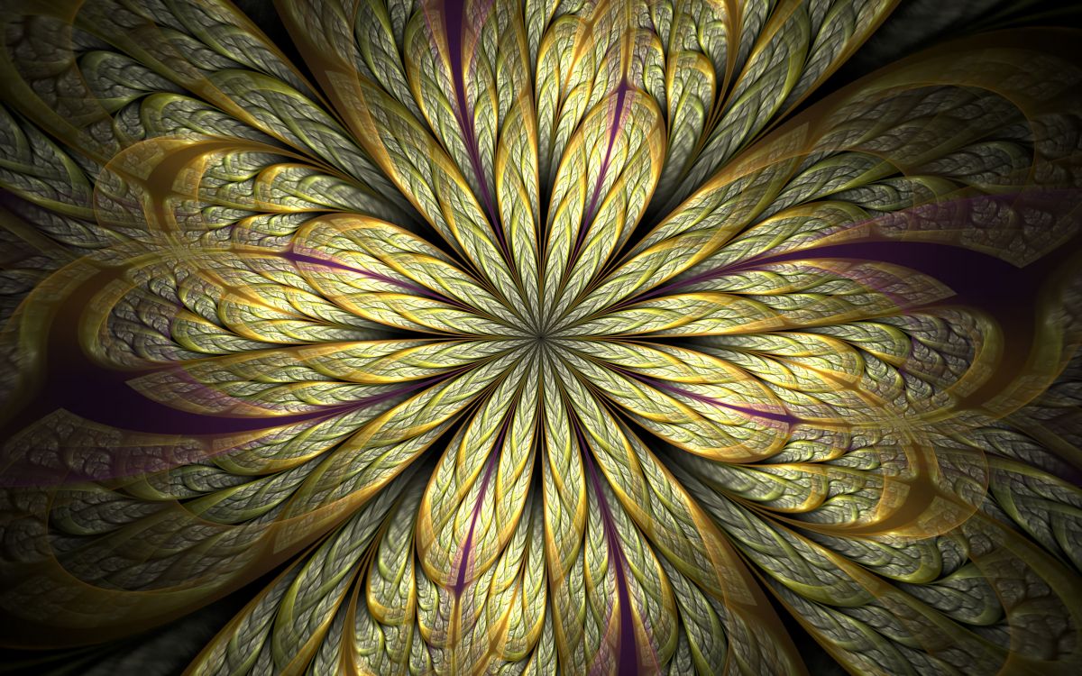 分形技术, 分形, 彩色玻璃, 迷幻术, 黄色的 壁纸 3200x2000 允许