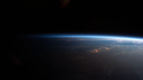 Image airplane window view of clouds during daytime