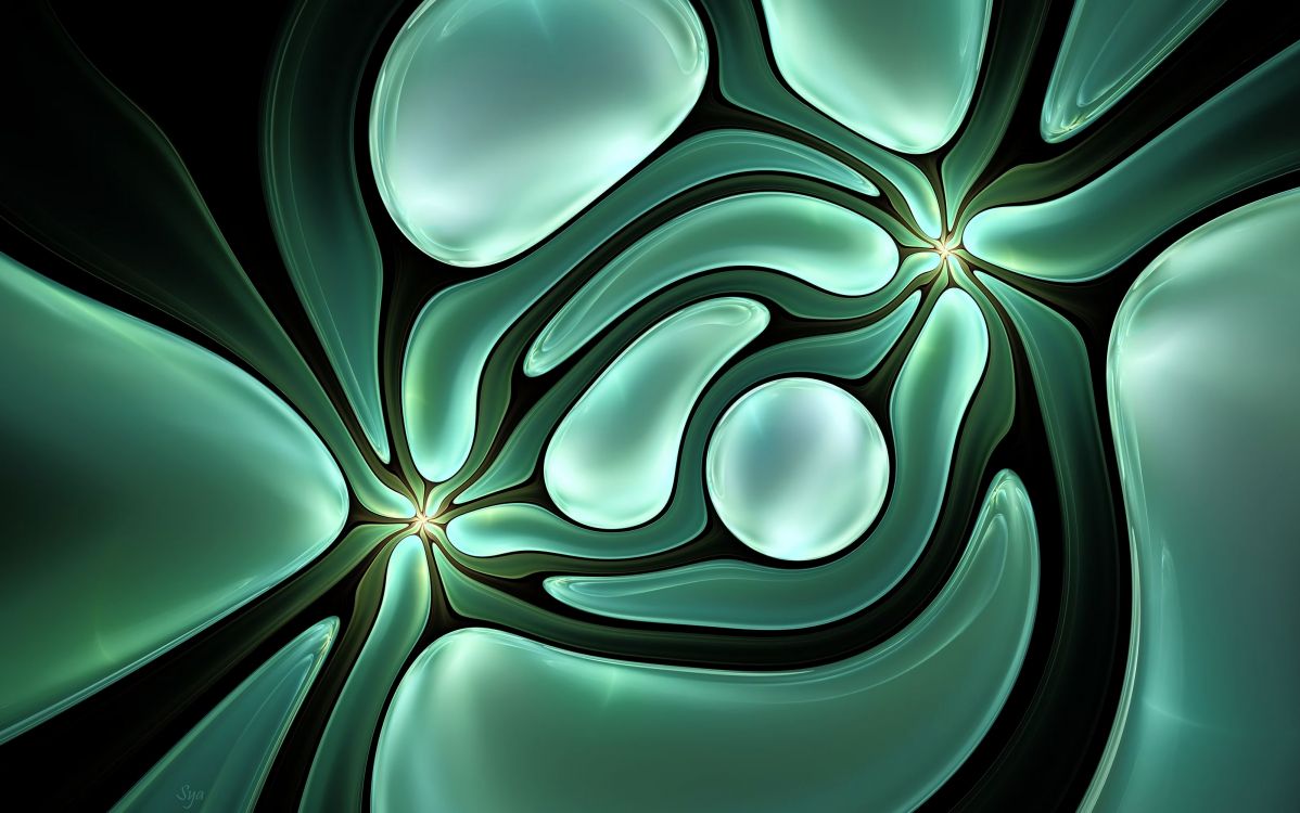 green and white heart illustration