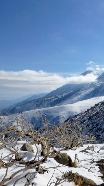 Image snow covered mountain under blue sky during daytime