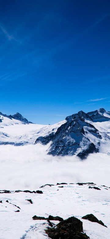 Image mountainous landforms, mountain, snow, mountain range, glacial landform