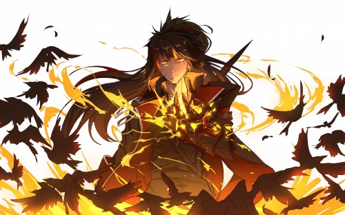 Image black haired male anime character