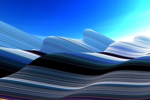 Image white and brown sand under blue sky