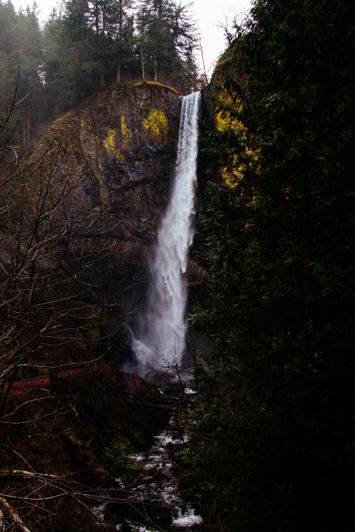 Cascade, Multnomah Falls, Cours D'eau, Corps de L'eau, Eau. Wallpaper in 3456x5184 Resolution