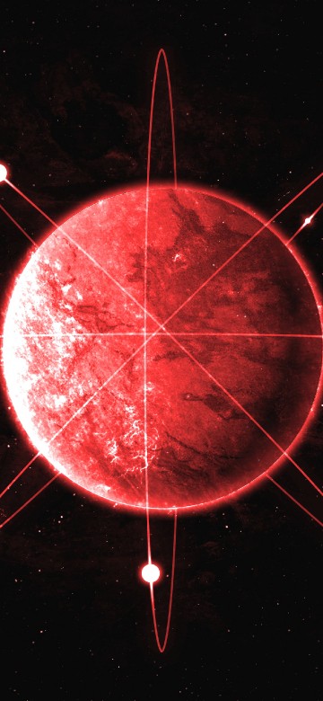 Image red and black round illustration