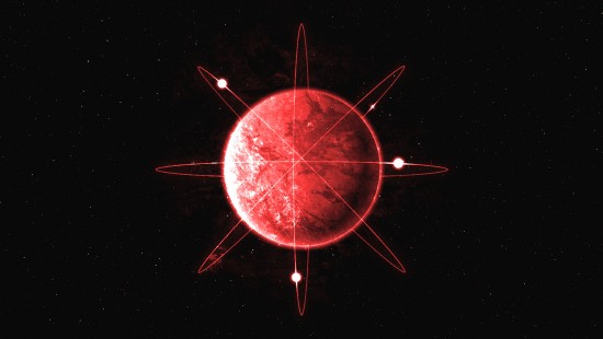 Image red and black round illustration
