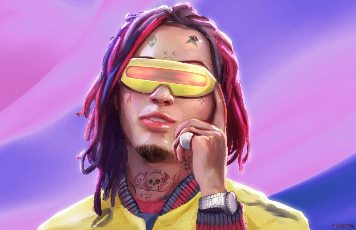 视力保健, 额头, 嘻哈音乐, Lil Pump, 鼻子 壁纸 5100x3300 允许