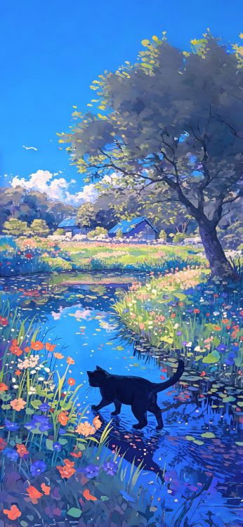 视觉艺术, 绘画, Felinae, 猫科, 丙烯酸涂料 壁纸 1290x2791 允许