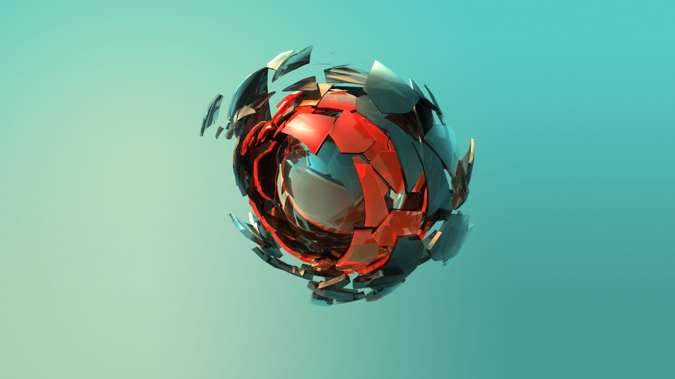 Boule Ronde Rouge Vert et Bleu. Wallpaper in 2560x1440 Resolution