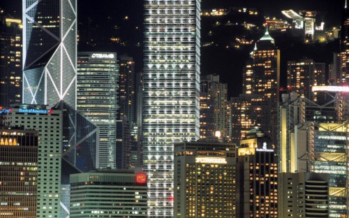 Image city buildings during night time