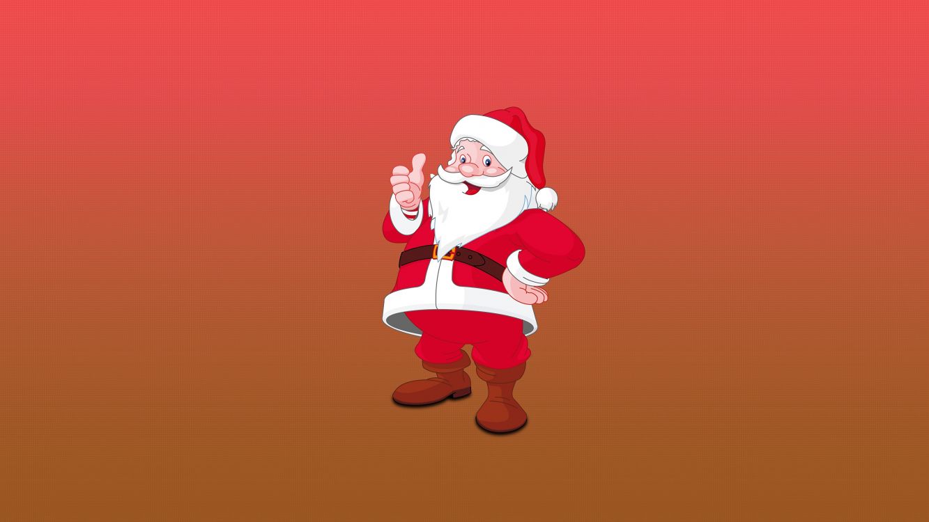Santa Claus, Illustration, Ded Moroz, Le Jour De Noël, Red. Wallpaper in 3840x2160 Resolution