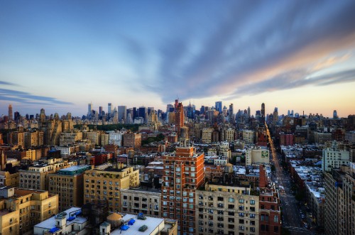 Image aerial view of city buildings during daytime