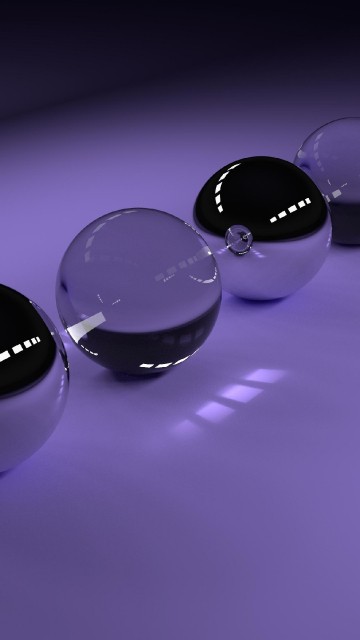 Image 3 round glass ball decors