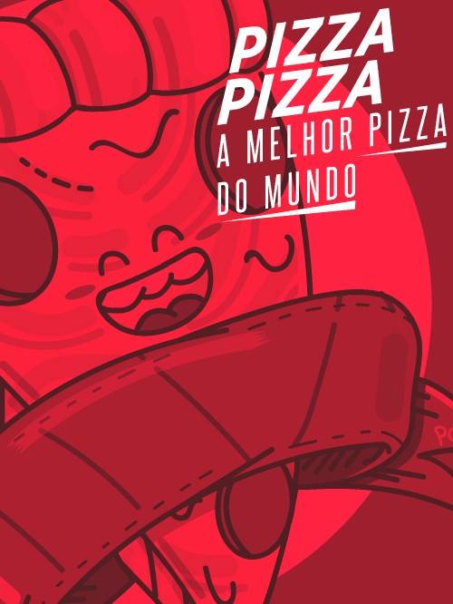 Image pizza, red, cooking, art, poster