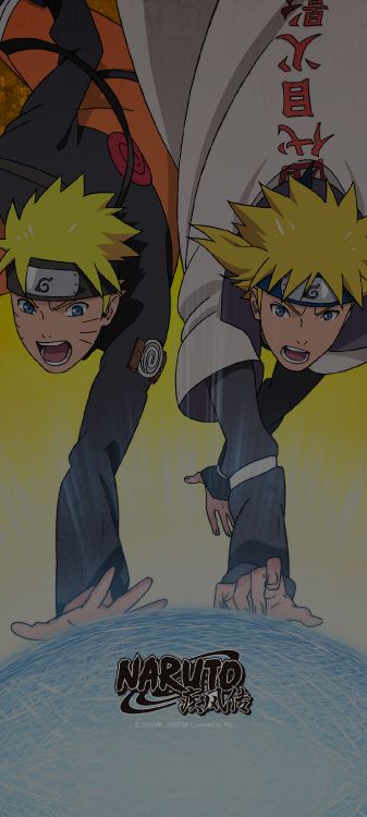 Naruto, De Verdad, Naruto Shippuden, Naruto y Minato, Minato Namikaze. Wallpaper in 1080x2400 Resolution
