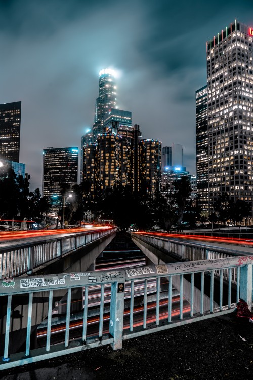 Image city buildings during night time