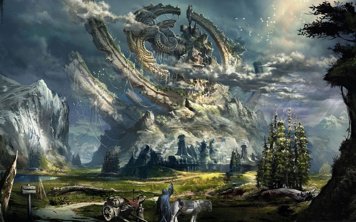 龙, 森林, 幻想, 幻想世界, 生物群落 壁纸 2560x1600 允许