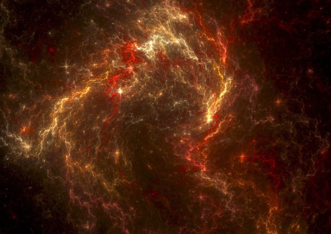 分形, 红色的, 天文学对象, 外层空间, 宇宙 壁纸 4961x3507 允许