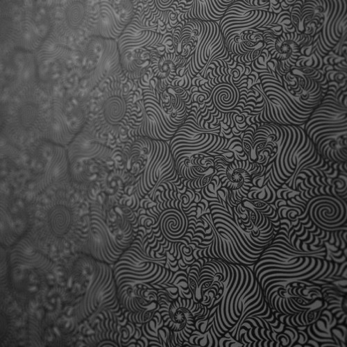 Image grey and white floral textile