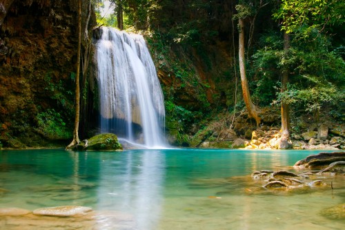 Image waterfall, body of water, water resources, natural landscape, nature