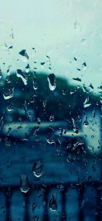 Gotas de Agua en el Panel de Vidrio. Wallpaper in 1242x2688 Resolution
