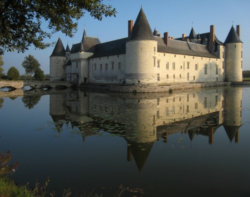 Image Chteau du Plessis-Bourr, Anjou, castle, reflection, water castle