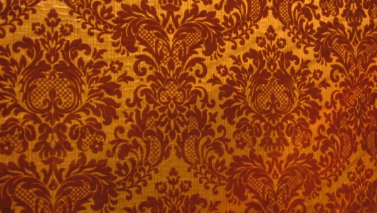Image brown and beige floral textile