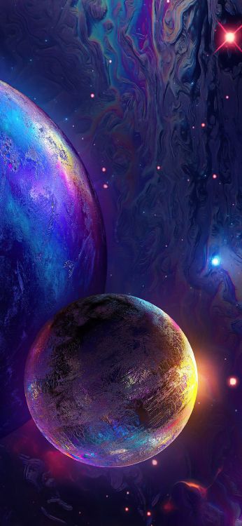 宇宙, 气氛, 光, Azure, 紫色的 壁纸 1080x2340 允许