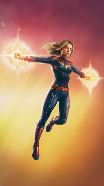 El Capitán Marvel, Carol Danvers, Hulk, Caracter, Arte. Wallpaper in 1080x1920 Resolution