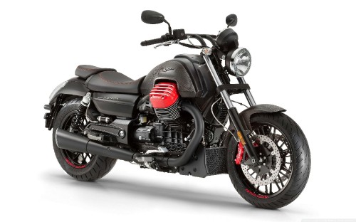 Image black and red cruiser motorcycle