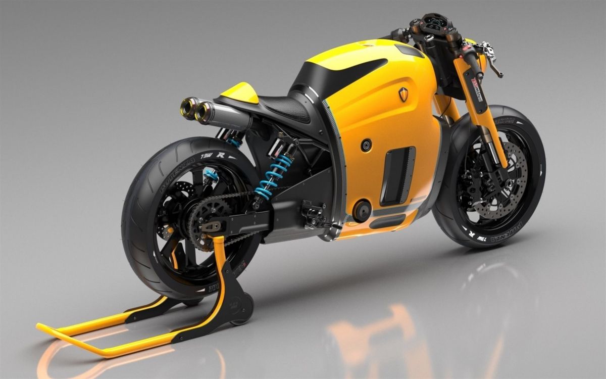 yellow and black sports bike