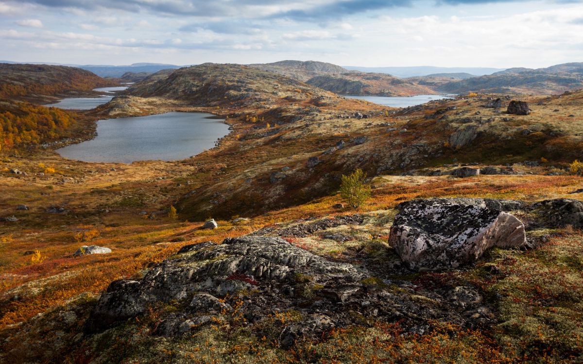 Rybachy Peninsula, monche-tundra, Khibiny Mountains, poluostrov sredniy, Peninsula