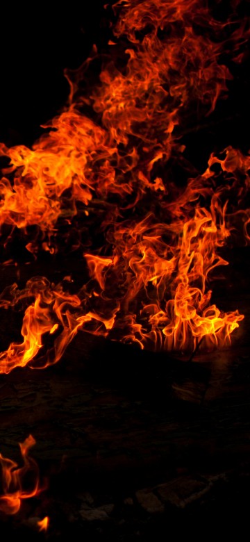 Image fire on fire during night time