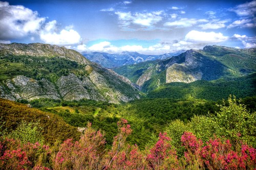 Image green and brown mountains under blue sky during daytime