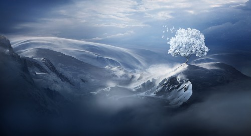 Image landscape, cloud, atmosphere, winter, mountain