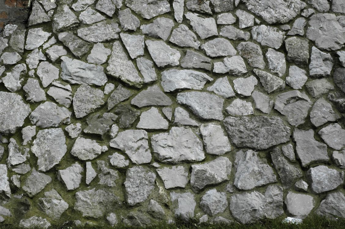 gray and black brick wall