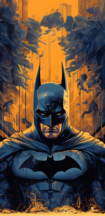 Image batman landscape, batman, poster, painting, illustration