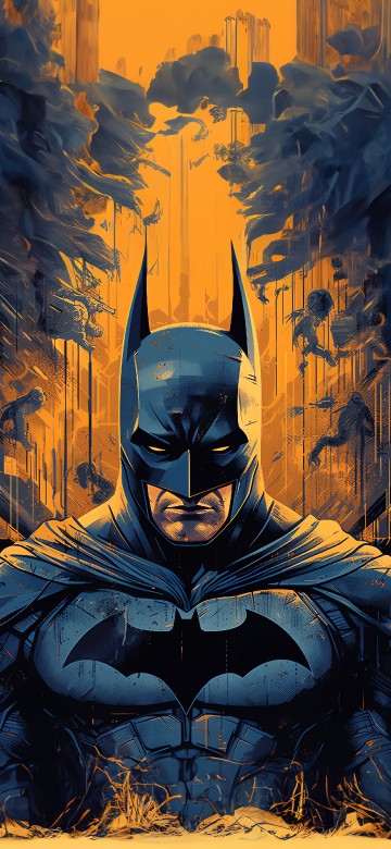 Image batman landscape, batman, poster, painting, illustration