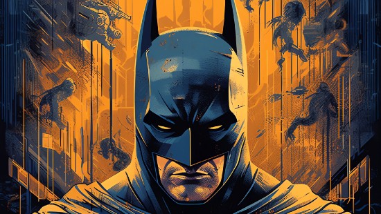 Image batman landscape, batman, poster, painting, illustration