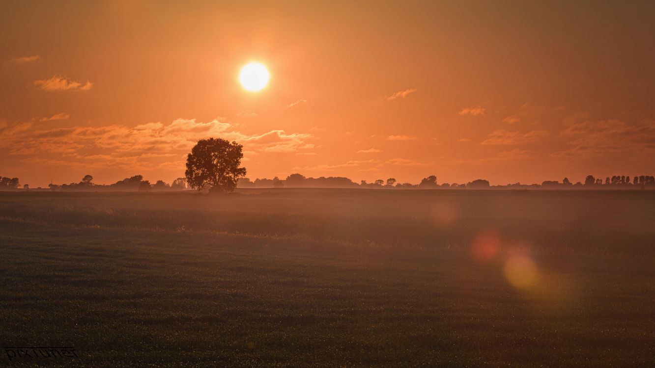 Horizont, Cloud, Atmosphäre, Afterglow, Wasser. Wallpaper in 1920x1080 Resolution