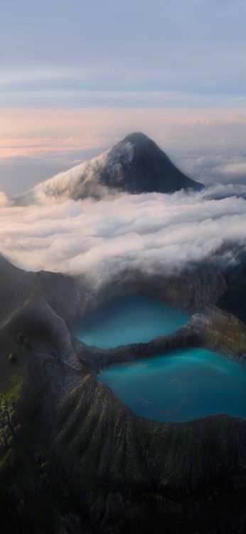 Mount Bromo, kelimutu national park, volcano, nature, cloud