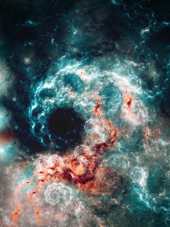 Peinture Abstraite Bleue et Rouge. Wallpaper in 2700x3596 Resolution