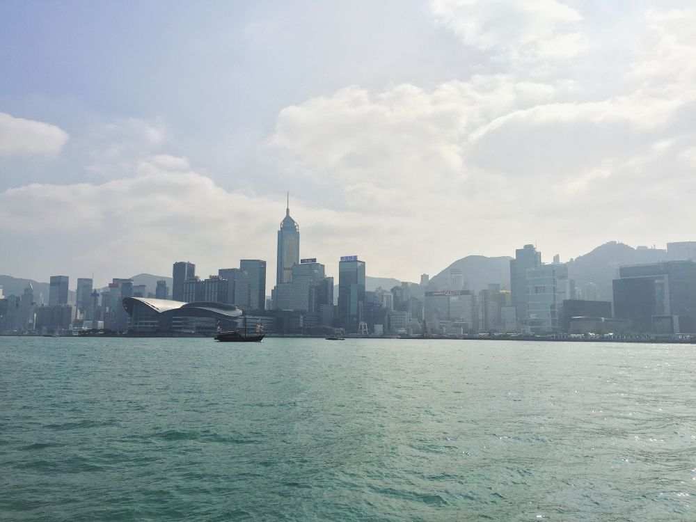 Hongkong, Skyline, Wasser, Meer, Wolkenkratzer. Wallpaper in 3264x2448 Resolution