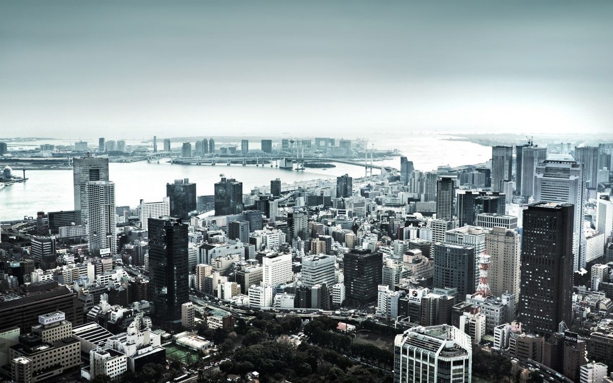 Vista Aérea de Los Edificios de la Ciudad Durante el Día.. Wallpaper in 1920x1200 Resolution