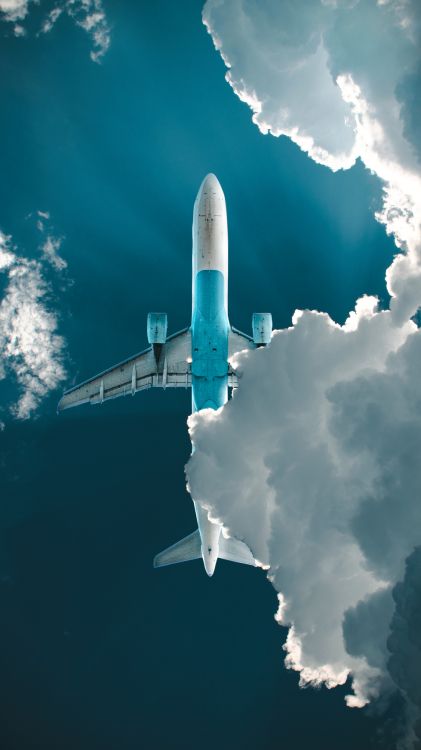 Flug, Düsenflugzeug, Airbus A320 Familie, Cloud, Atmosphäre. Wallpaper in 3240x5760 Resolution